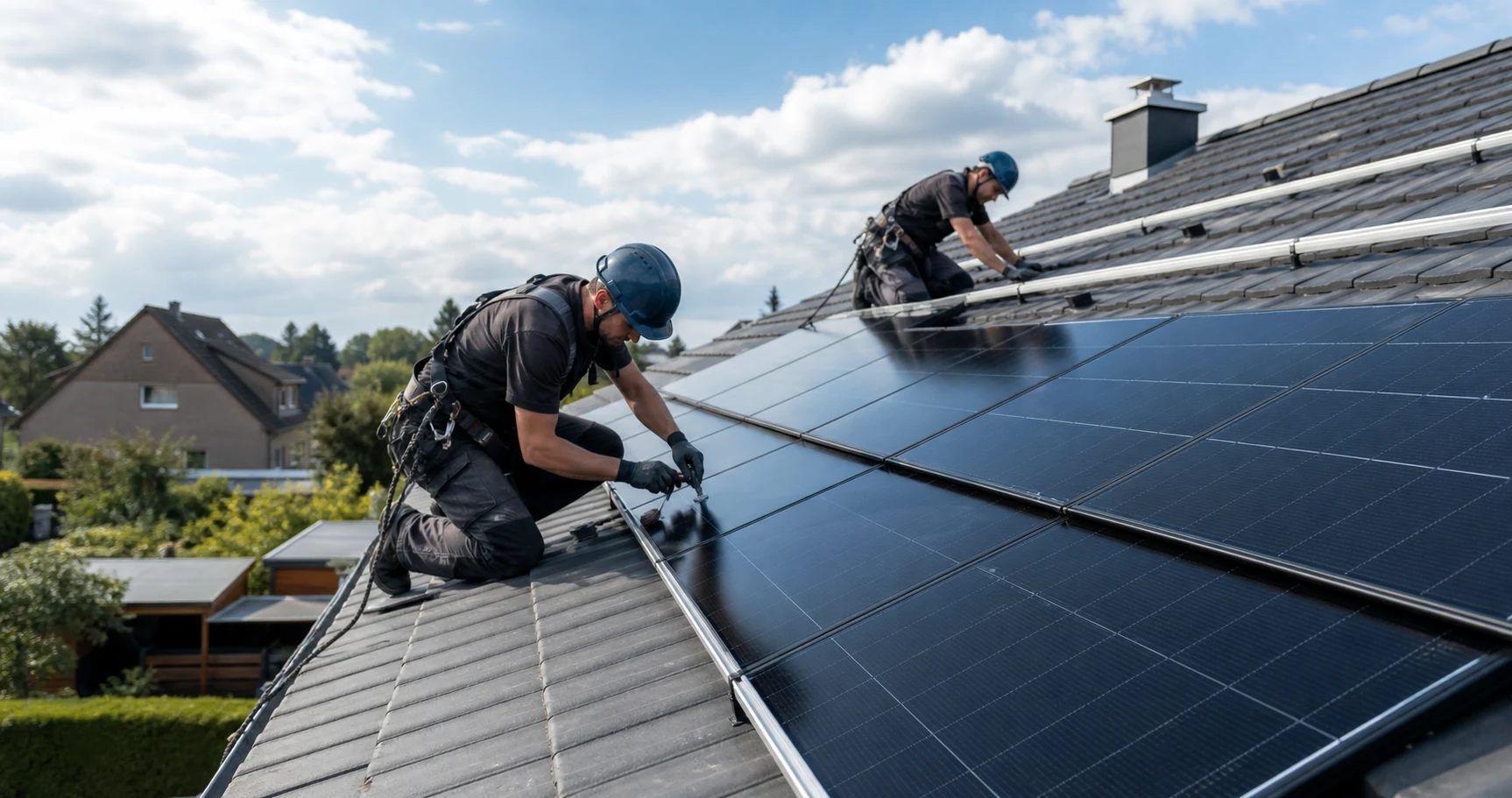 Fachgerechte Montage von Photovoltaikmodulen